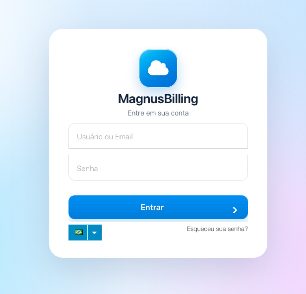 Tela de login do tema
